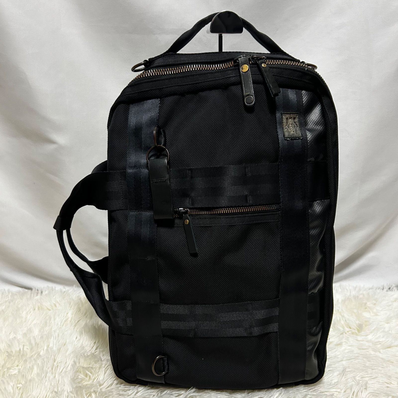 美品・3way・A4可】PORTER HEAT ビジネスバッグ リュック 黒 極美品 美品・3way・A4可】PORTER HEAT ビジネスバッグ リュック 黒 極美品