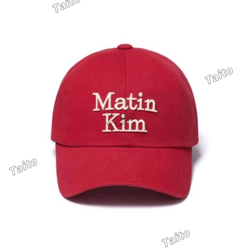韓国 MATIN KIM マーティンキム CLASSIC LOGO BALL CAP 刺繍入り