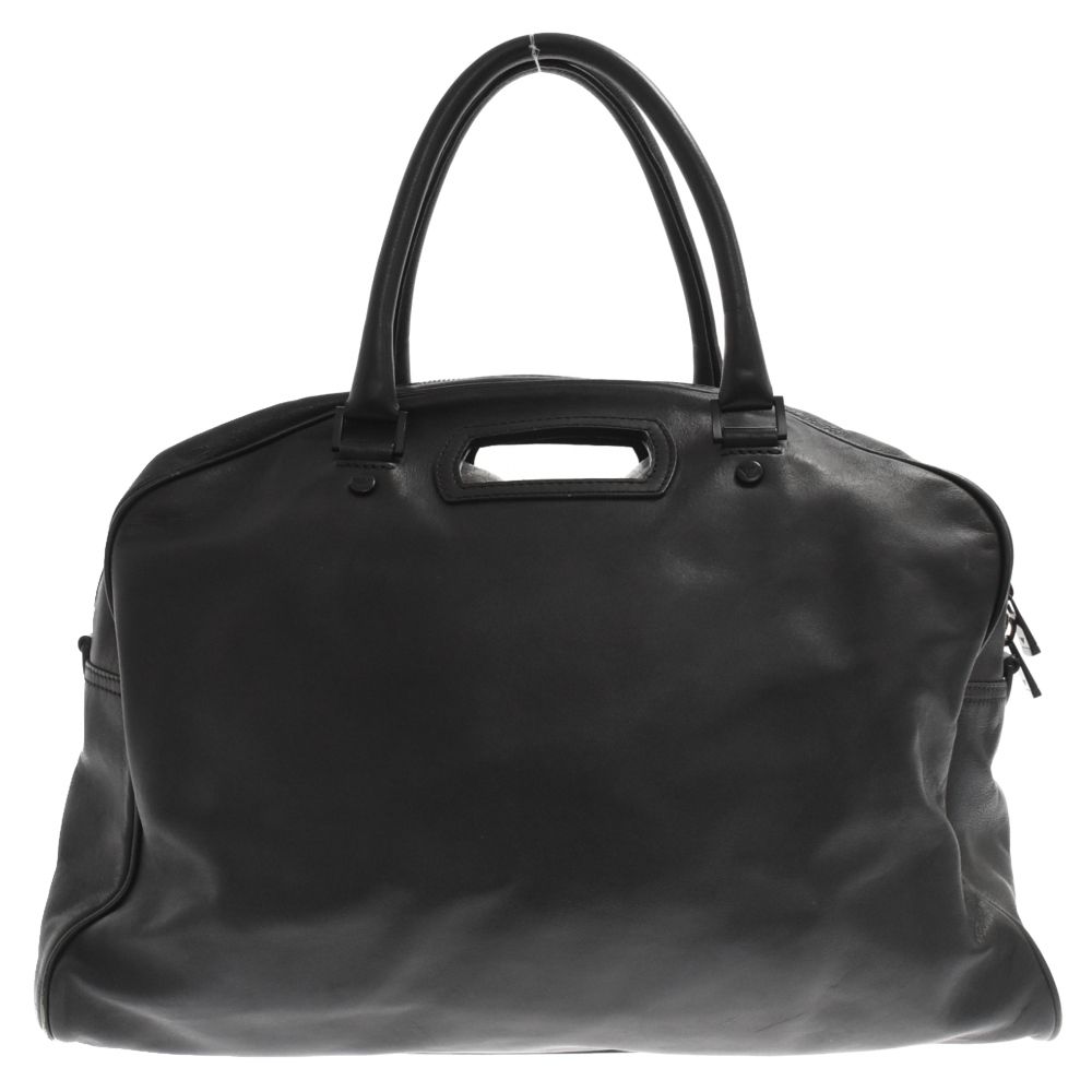 EMPORIO ARMANI ブラックレザートートバッグ Emporio Armani ブラック