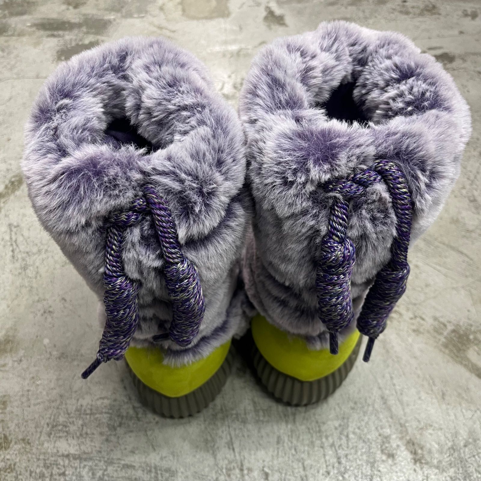 【美品】YELLO MOU FAUX FUR BOOTS ファーブーツ YELLO MOU FAUX FUR BOOTS ファー ブーツ イエロー XXL 94261A1