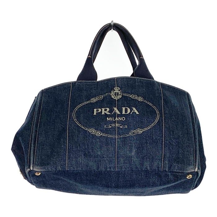 PRADA プラダ カナパ デニム トート ハンドバッグ BN1872 - メルカリ