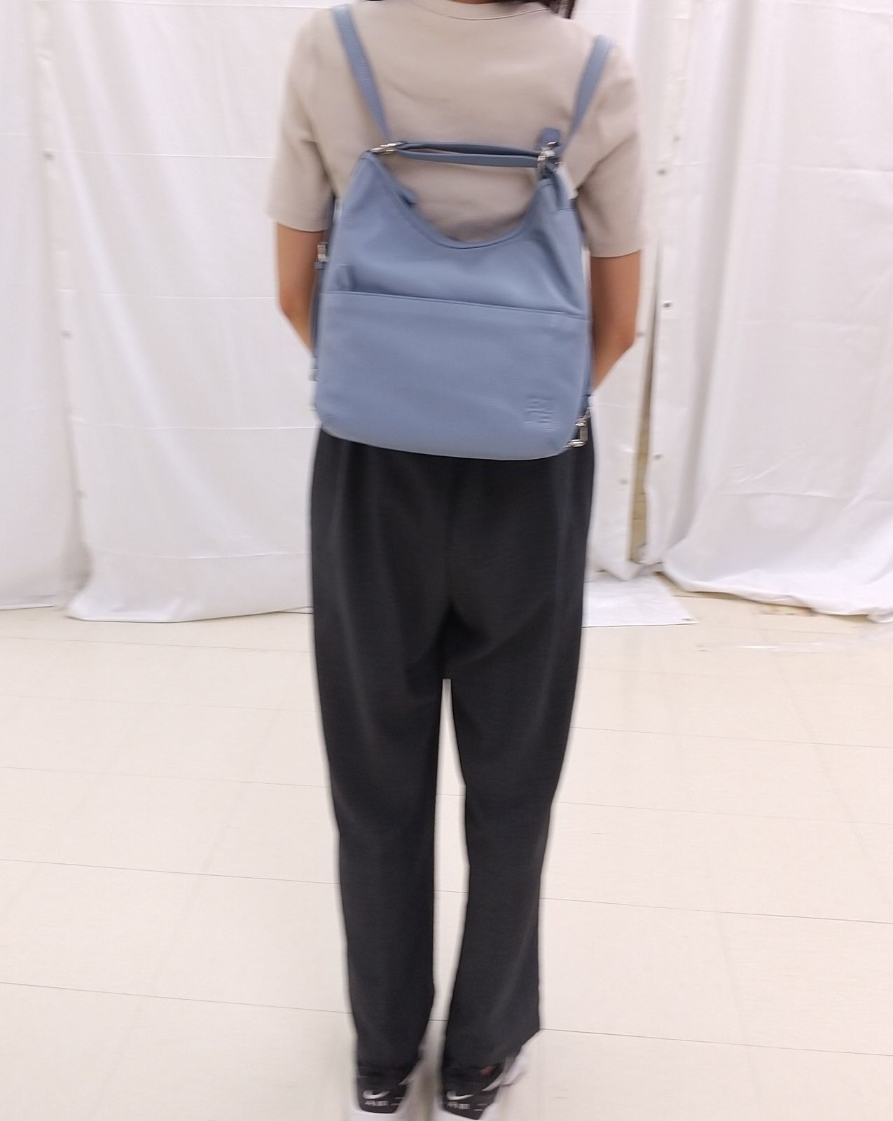 GRES 牛革 ブルー 青 レザー 3way トート ショルダー リュック - メルカリ