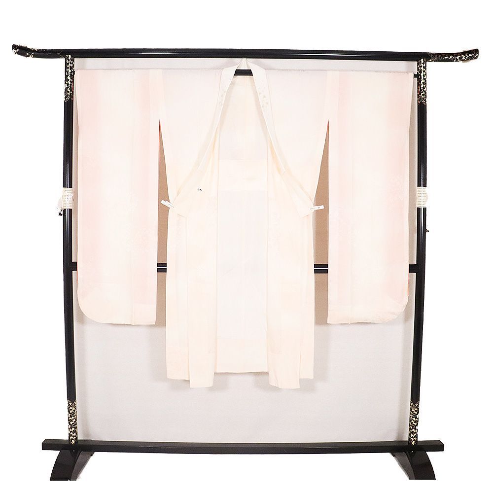 振袖用長襦袢 正絹 単衣 袖無双 掛襟付き ピンク 花柄 Sサイズ レディース シルク ギフト フォーマル 成人式 A5265 送料込み