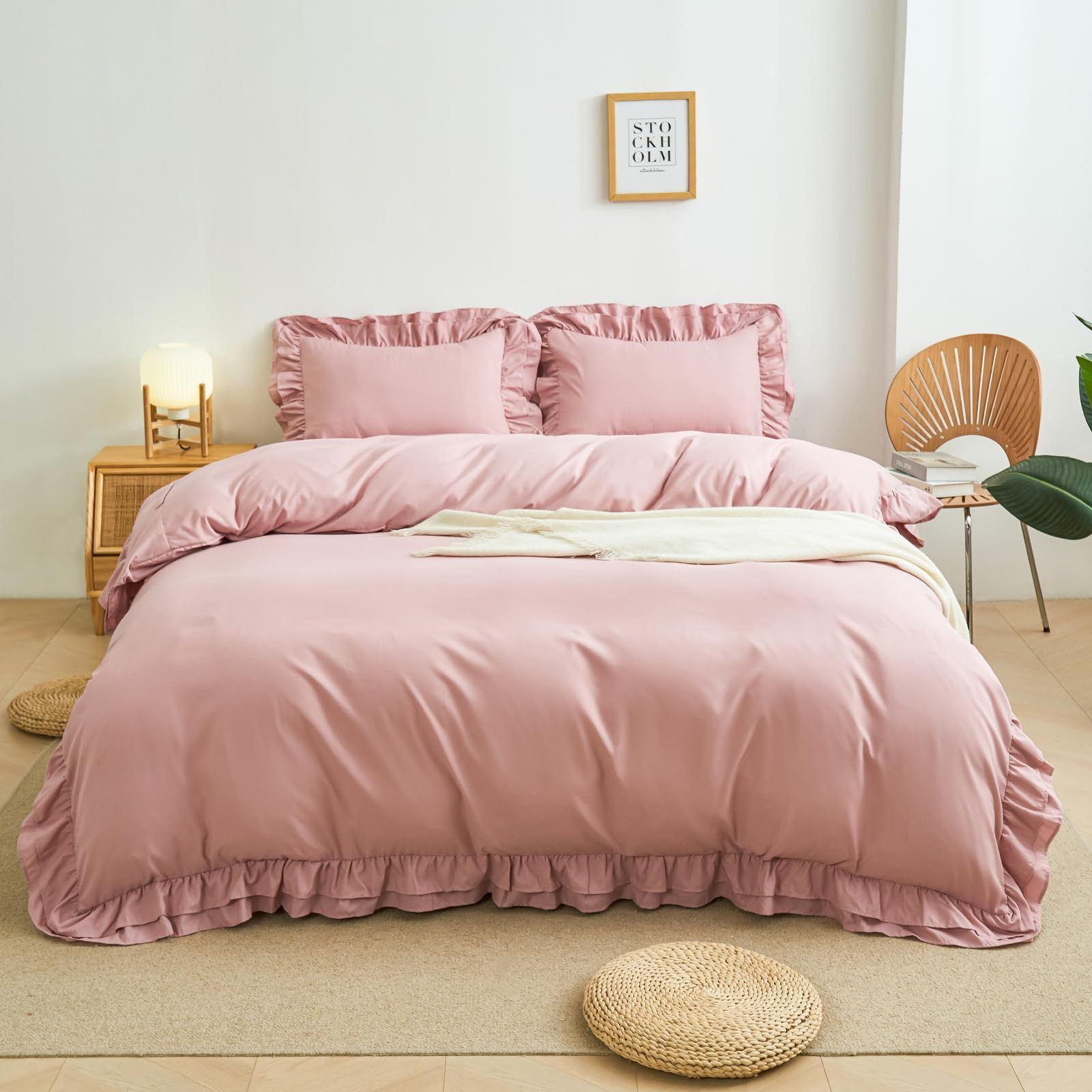 セミダブルシーツ ピンク フリル 布団カバー シングル セミダブル