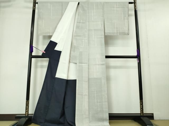 平和屋本店■極上　本塩沢　袷　110亀甲　笹文　証紙付き　逸品　未使用　DZAA6020kh5 平和屋本店□極上 本塩沢 袷 110亀甲 笹文 証紙付き 逸品 未使用