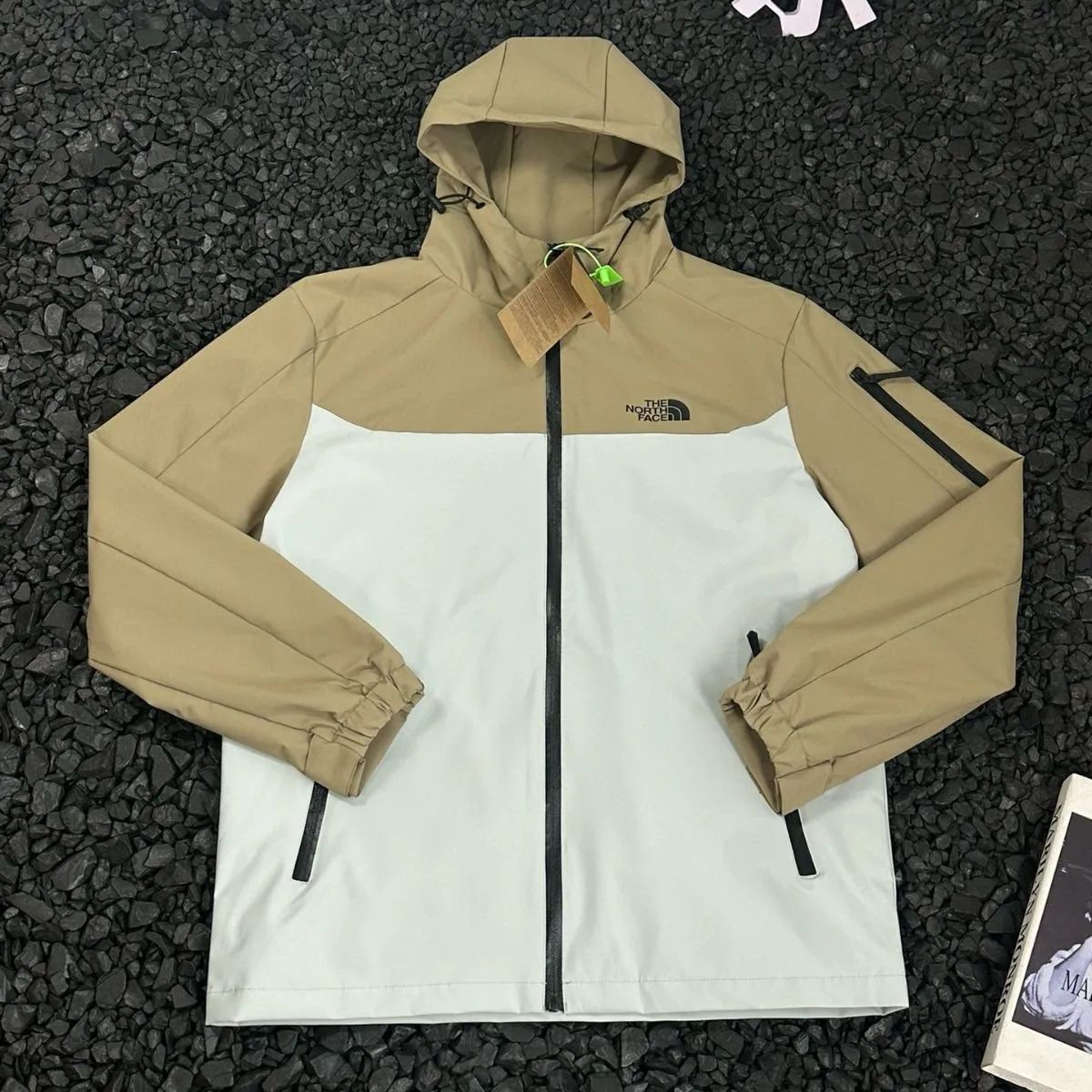 The North Face パッチワーク フード付きジャケット コート