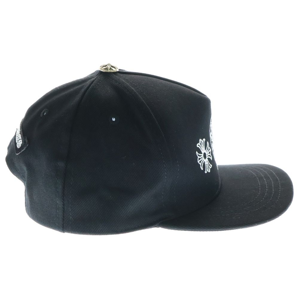 CHROME HEARTS クロス刺繍 ブラックキャップ CHROME HEARTS (クロムハーツ) Horseshoe Cross Baseball Cap