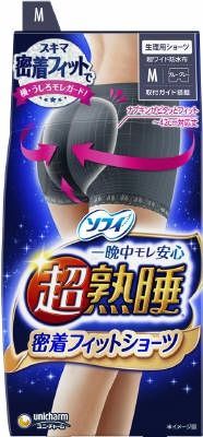 3セット ソフィ超熟睡密着フィットショーツＭブルーグレー ユニ チャーム ユニチャーム 生理用品