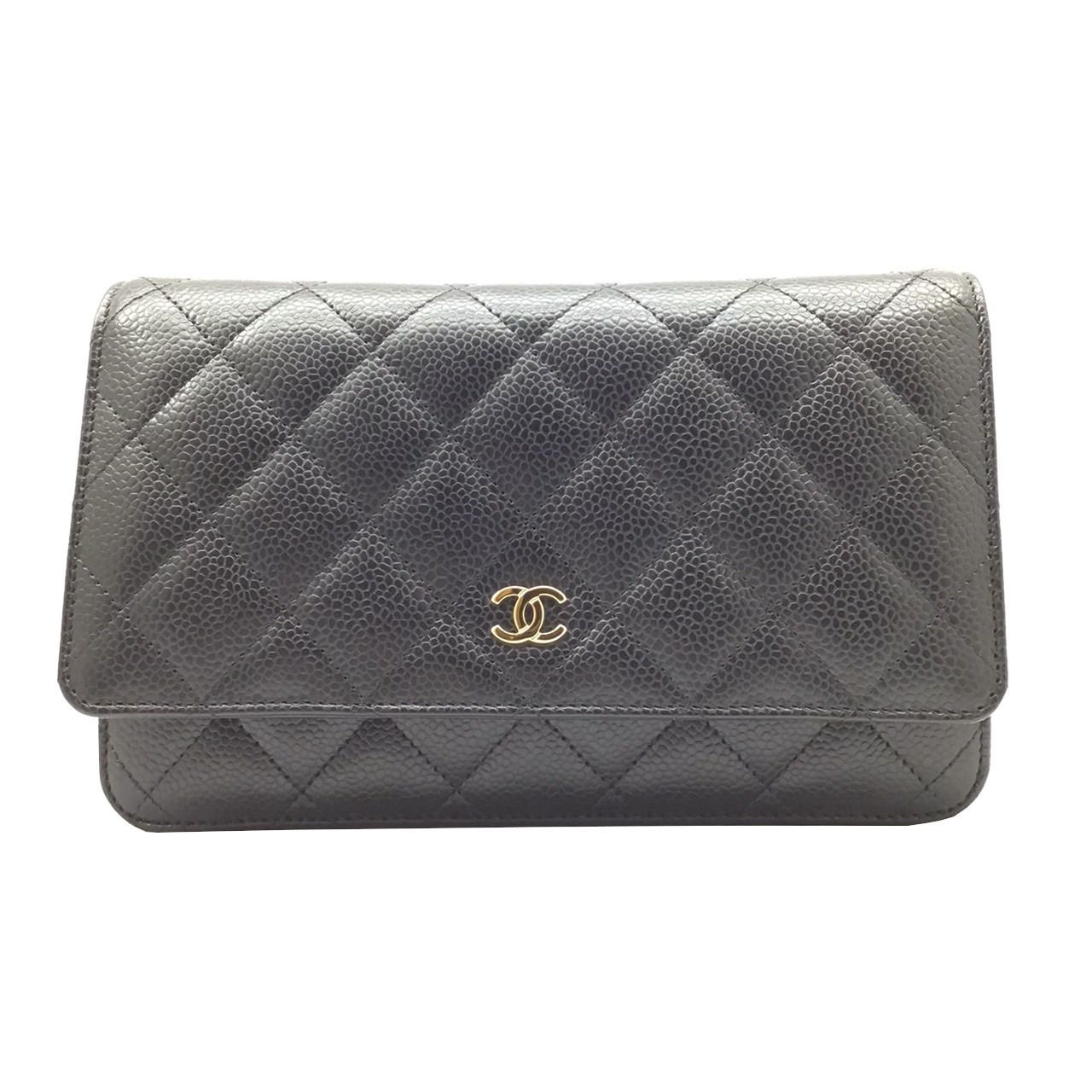 CHANEL シャネル マトラッセ チェーンウォレット キャビアスキン 