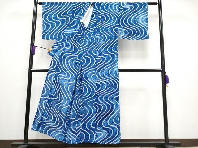 平和屋着物 上 夏物 浴衣 有松鳴海絞り 流水文 綿 CYAA3249s5