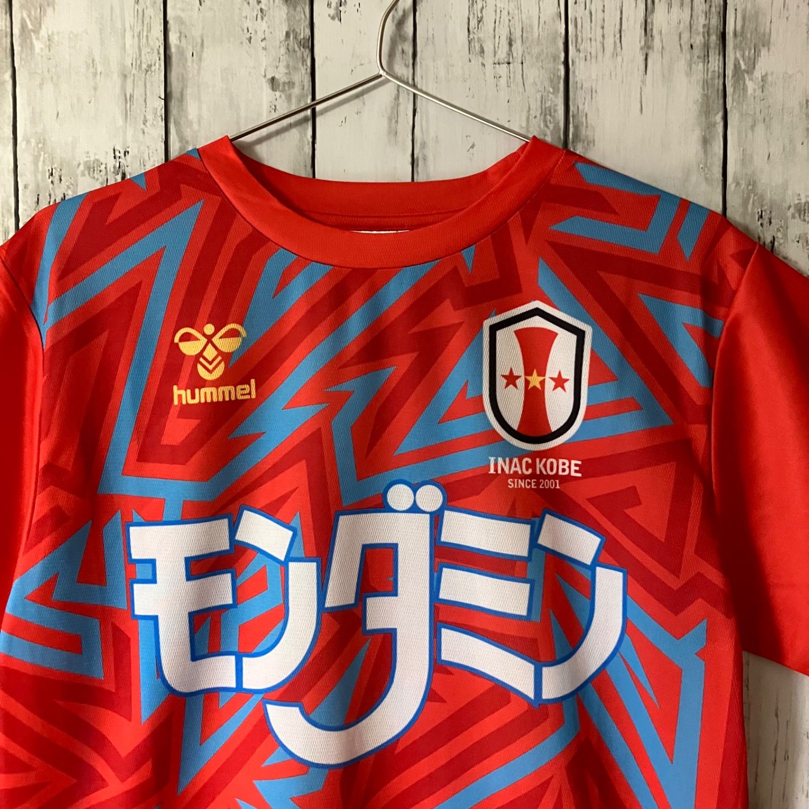 選手サイン入り hummel INAC KOBE サッカーシャツ Mサイズサイズ 選手サイン入り hummel INAC KOBE サッカーシャツ Mサイズサイズ
