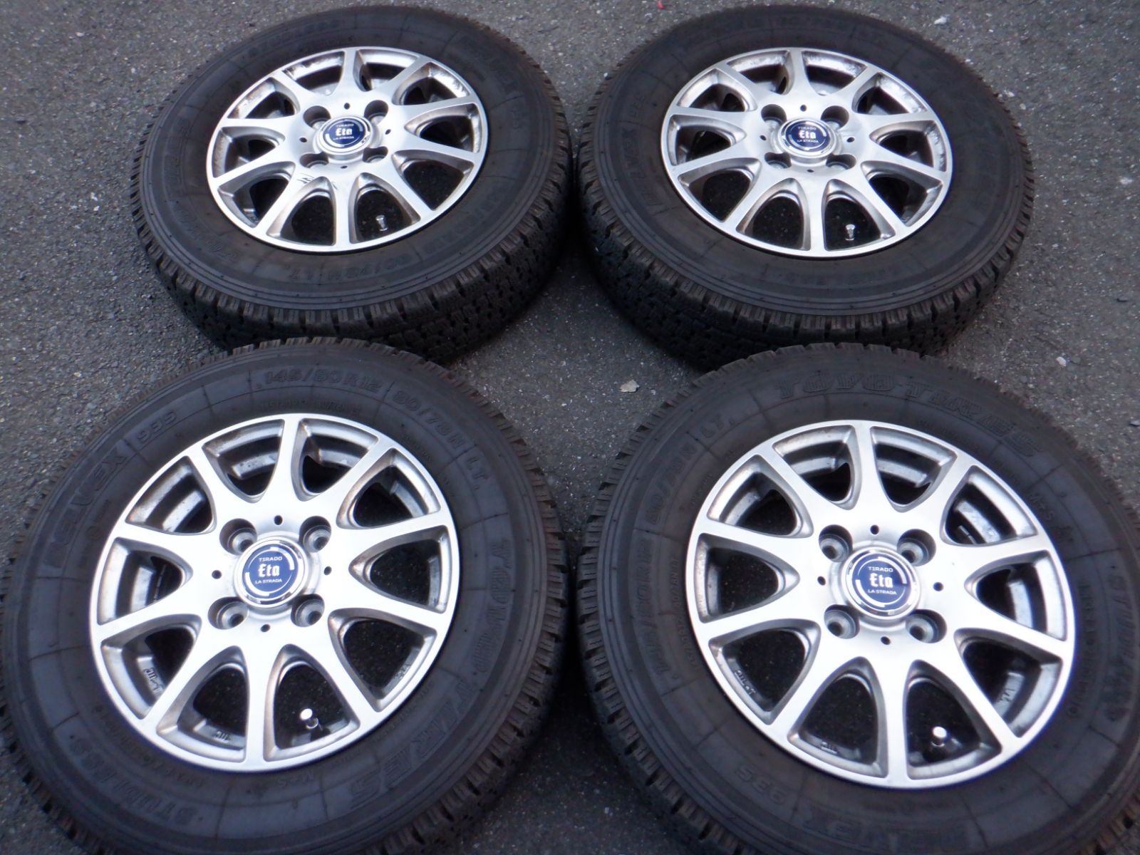145/80R12 80/78N LTバリ山タイヤアルミ4本セット N-VAN 145/80R12 80/78N LTバリ山タイヤアルミ4本セット N-VAN