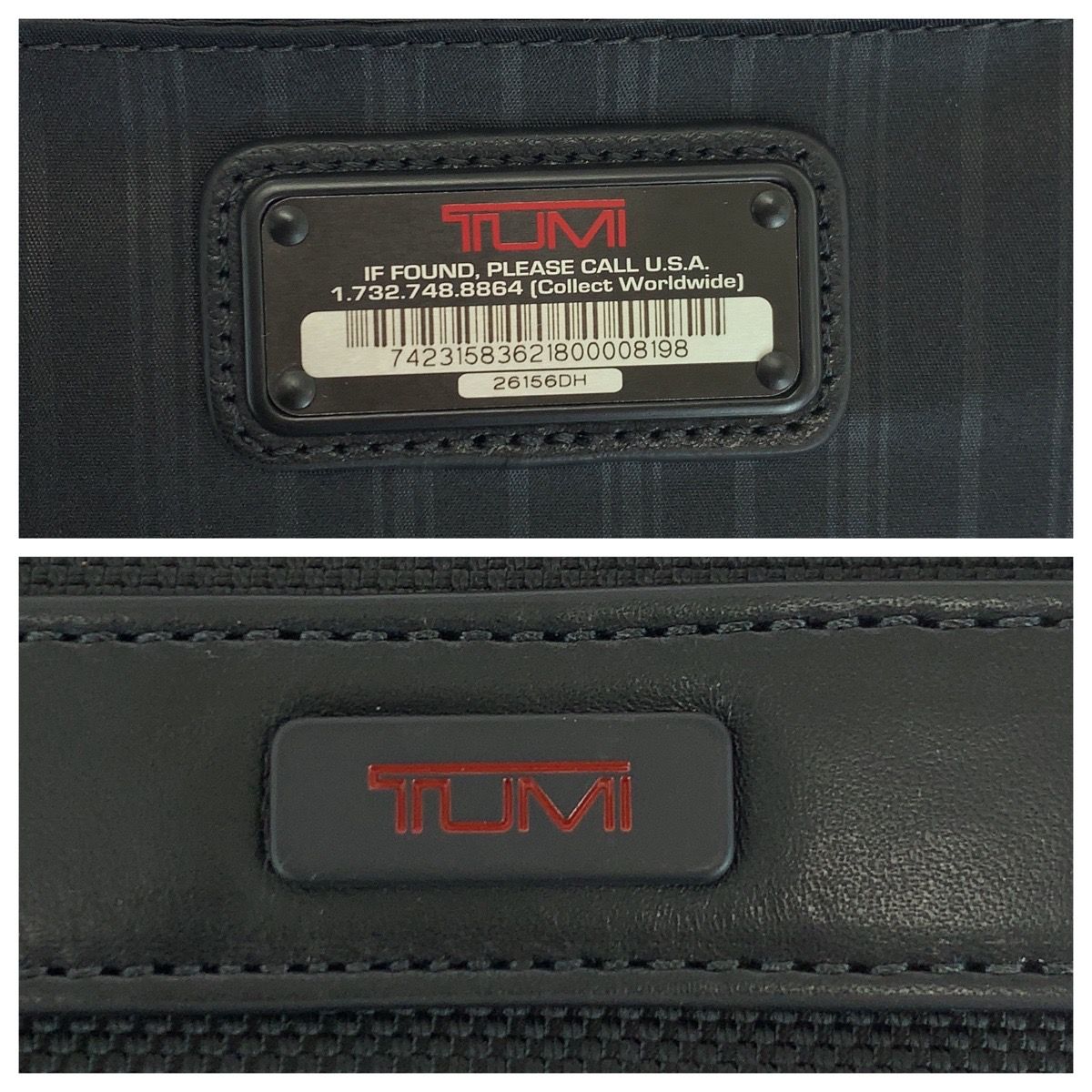 美品 TUMI トゥミ 男女兼用 ブラック 黒 ブラック金具 ナイロン  