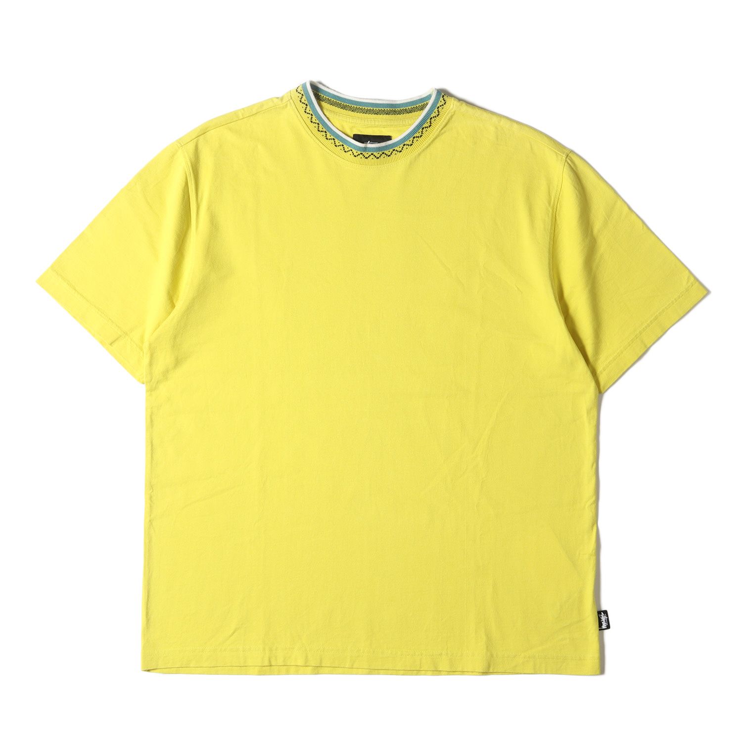 美品 STUSSY ステューシー Tシャツ サイズ:M リブデザイン クルー