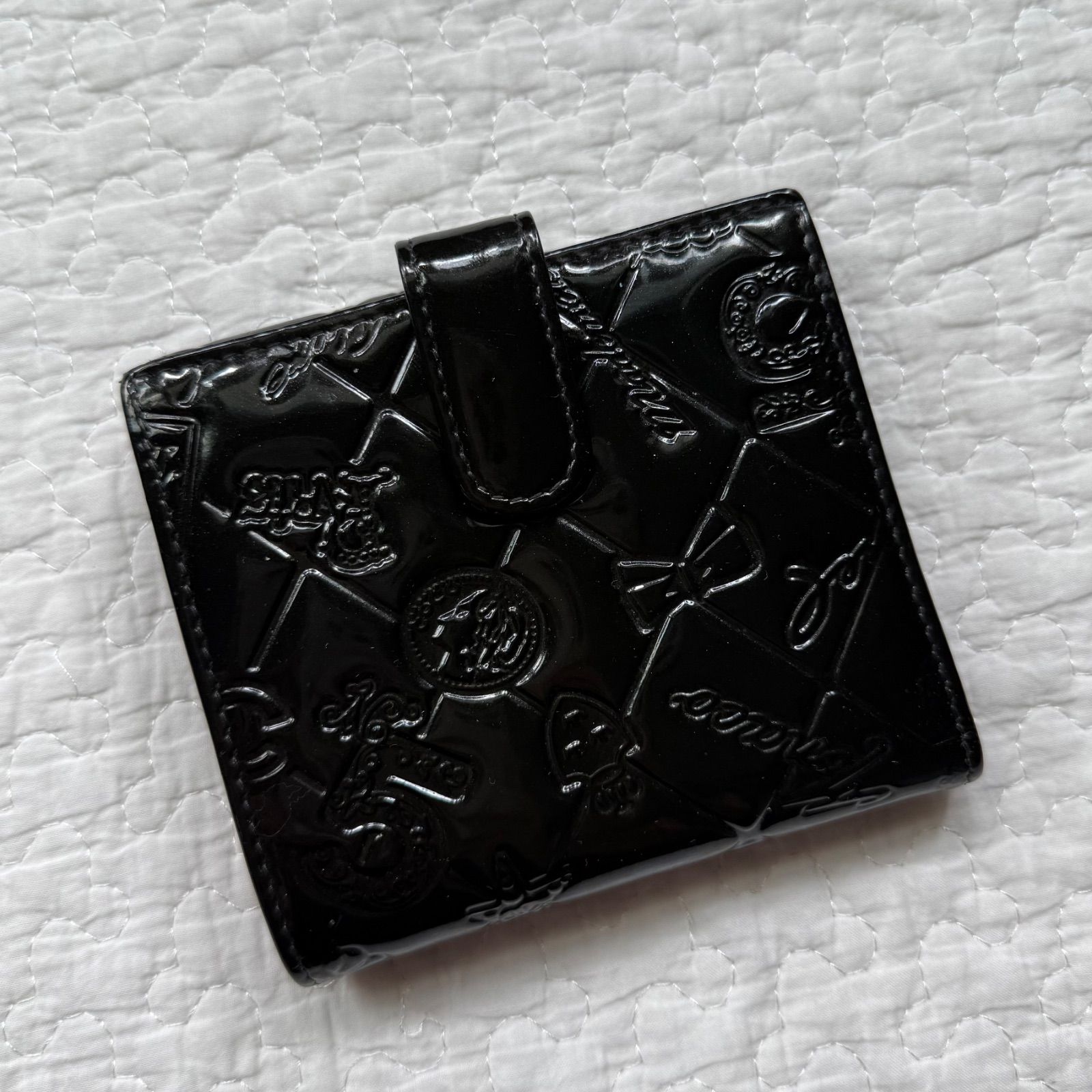美品 希少 CHANEL シャネル アイコン Wホック 二つ折り財布