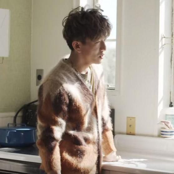 新品 完売 カートコバーン モヘアタッチカーディガン 復刻 BK 黒