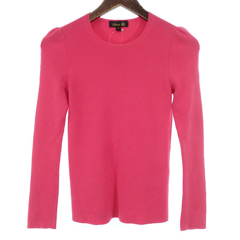 ドルロワー/DRAWER ウール カシミヤ クルーネック ニット ピンク