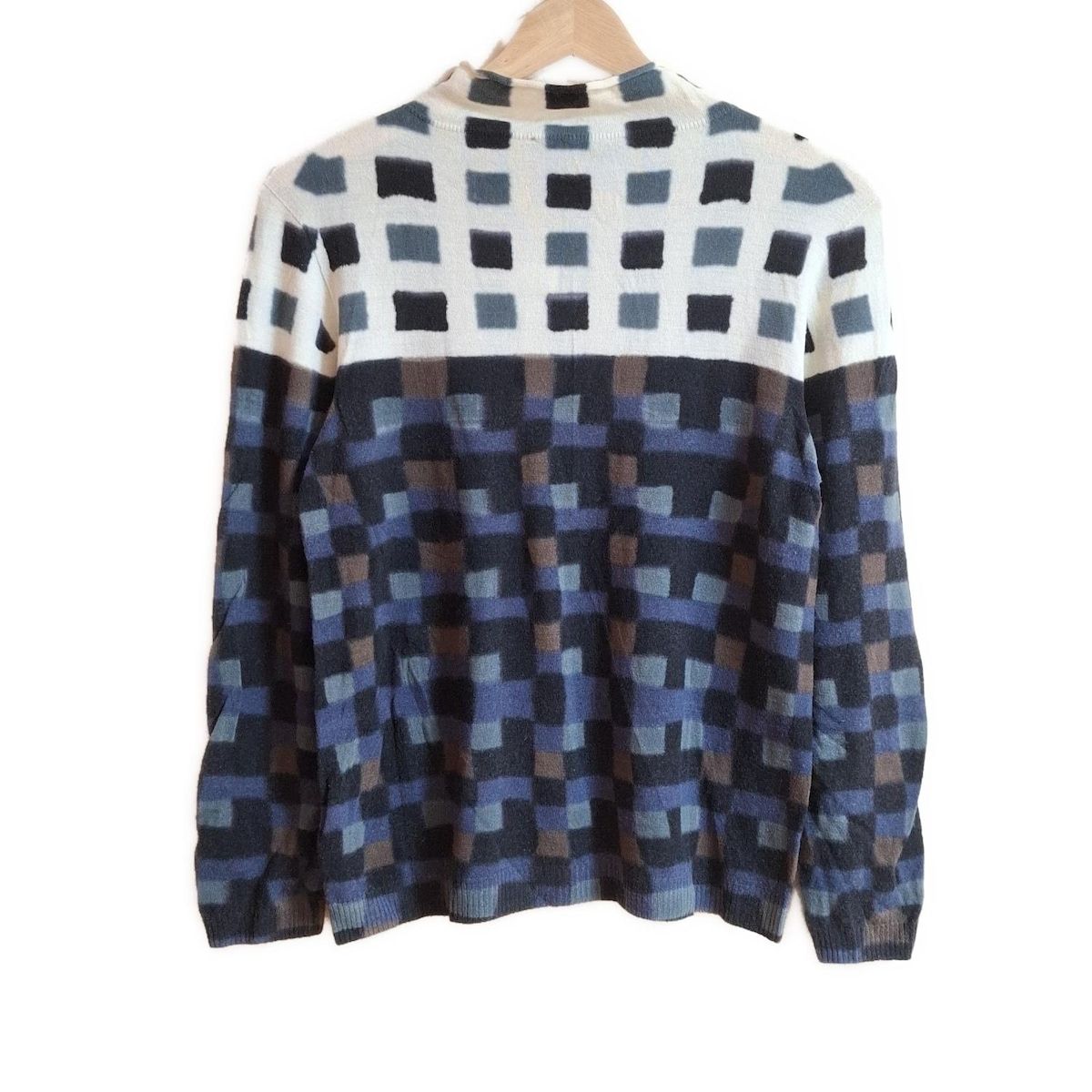 M.-KYOKO Masaki-Kyoko エムアンドキョウコ 長袖セーター サイズ2 M レディース - 黒×アイボリー×マルチ ハイネック