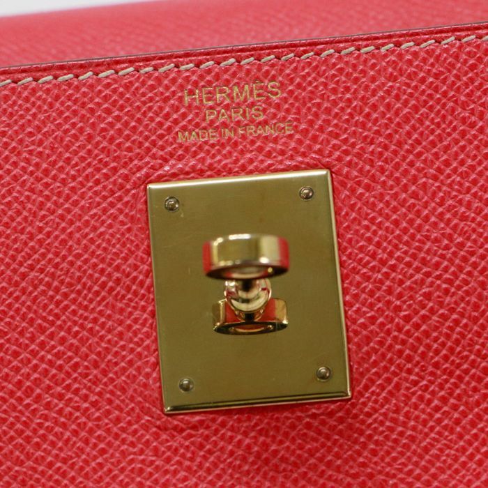 エルメス HERMES ケリー32 内縫い ヴェルソ エプソン (レザー) GD金具