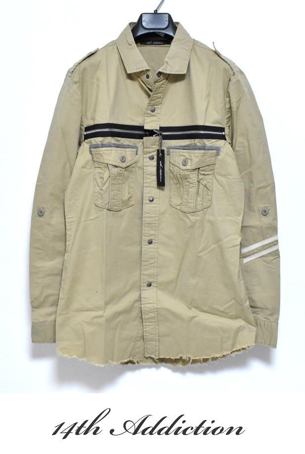 新品 14th addiction × ロイヤルフラッシュ cross zip twil
