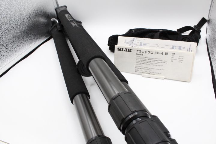 別売り荷物用フック付き SLIK スリック 三脚 グランドプロ CF-4 4段 超大型 105238 LE2025230