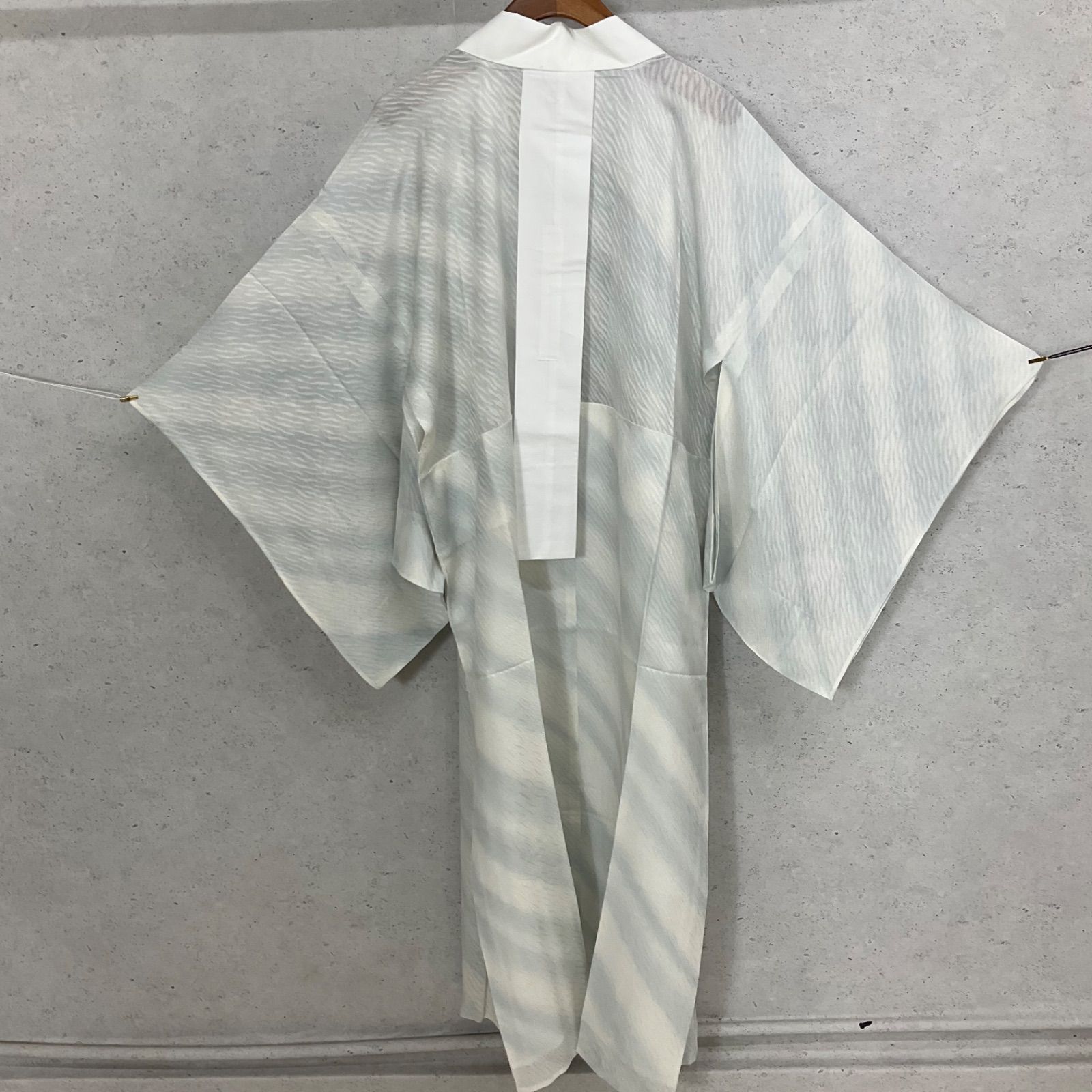 ◇kimono+one◇未使用同然◇夏物単衣◇夏長襦袢◇居敷当て付き◇正絹