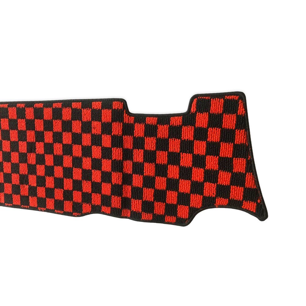 デュトロ ダイナ トヨエース 標準 シングルダブル フロアマット フロント赤x黒