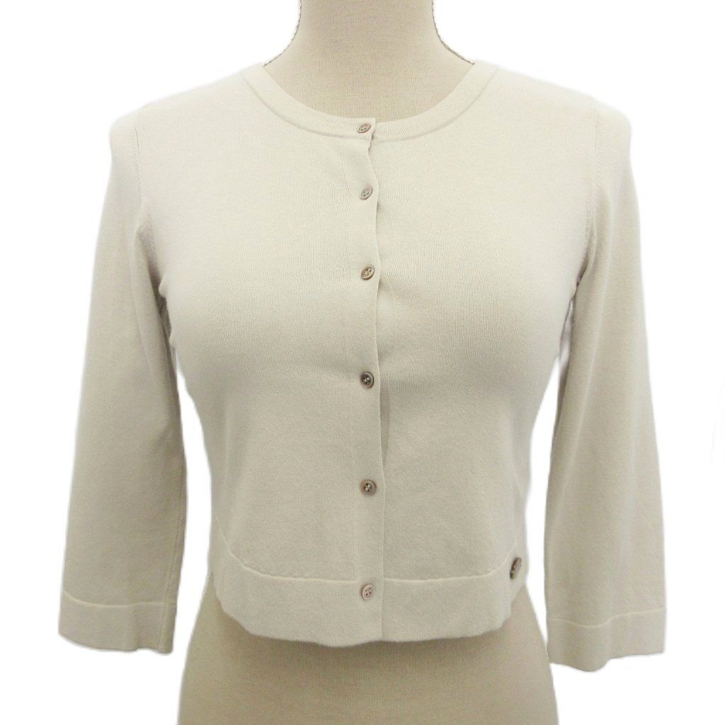 FOXEY 38 ホワイト 7分袖カーディガン フォクシー FOXEY ボレロ