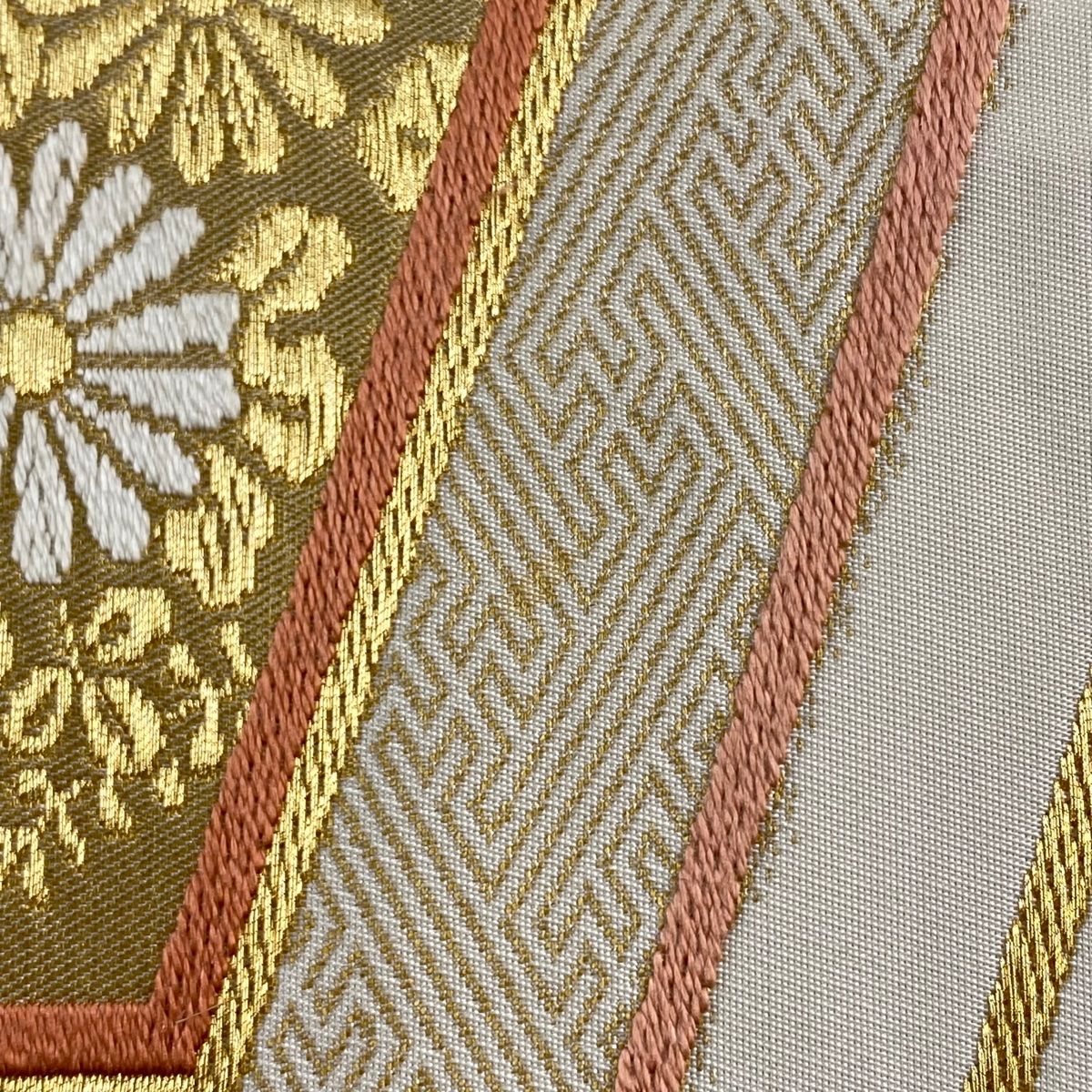 正絹 六通袋帯【花菱 紫】 No.1765 正絹 六通袋帯【花菱 紫】 No.1765