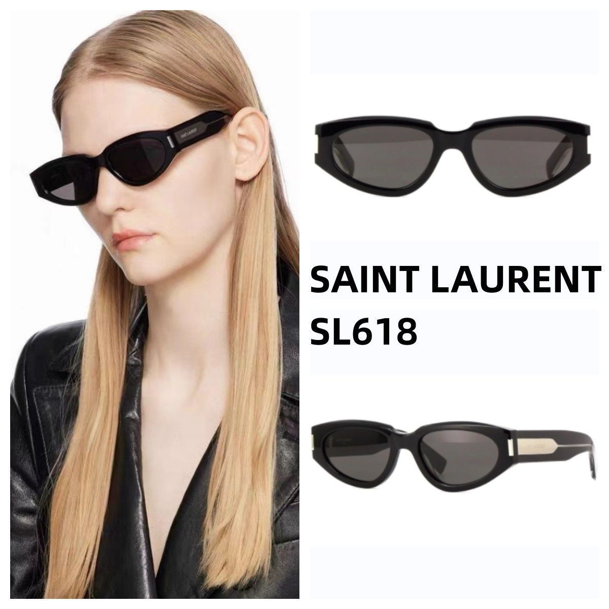 SAINT LAURENT レディース ブラック SL 618 サングラス