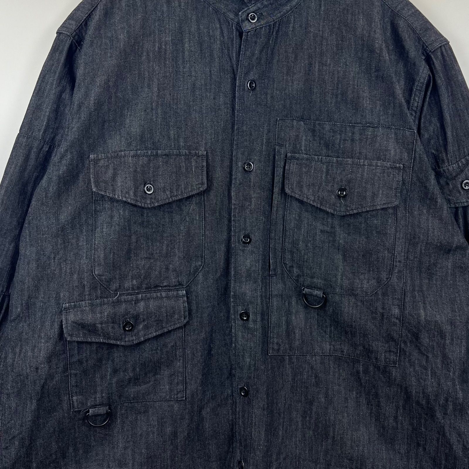 ENGINEERED GARMENTS USA multi pocket safari shirts M エンジニ