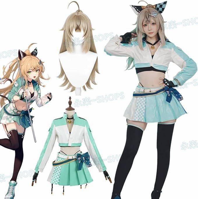 原神 げんしん 綺良々 きらら レーシングスーツ コスプレ 衣装 ウィッグ付き 豪華セット cosplay 大人用 仮装 文化祭 ステージ服 ハロウィン クリスマス