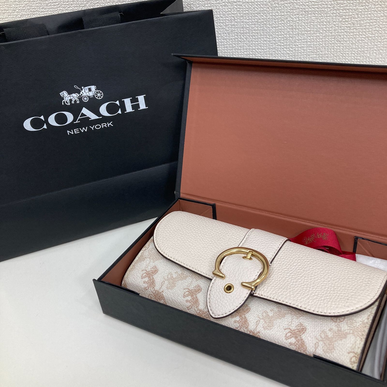 A最終処分価格【美品】coach コーチ 長財布 ホワイト ヴィンテージ