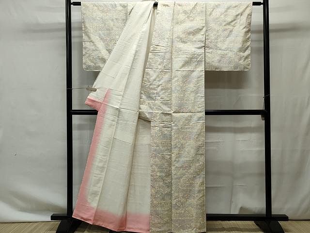 平和屋着物○結城紬 松皮菱 さが美扱い 証紙付き 正絹 逸品 BAAT6673hv