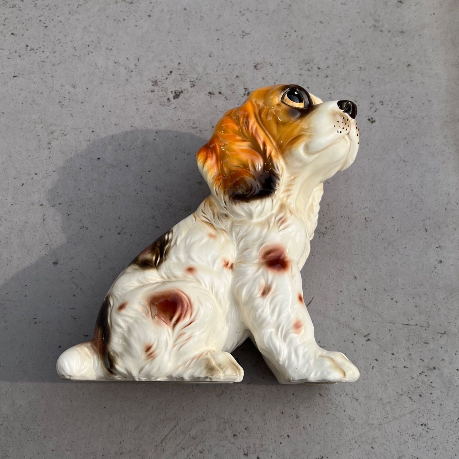 犬 置物 陶器 加藤工芸 コッカースパニエル キャバリア KATO KOGEI