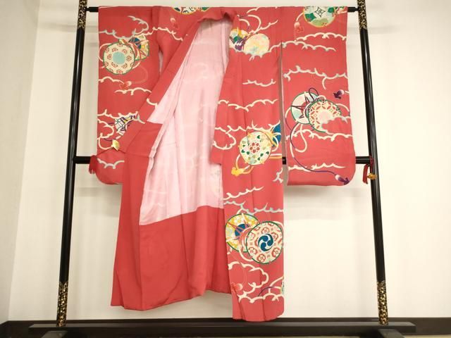 大正ロマン 女の子 十三参り 子供 平和屋着物∵アンティーク 祝着 逸品