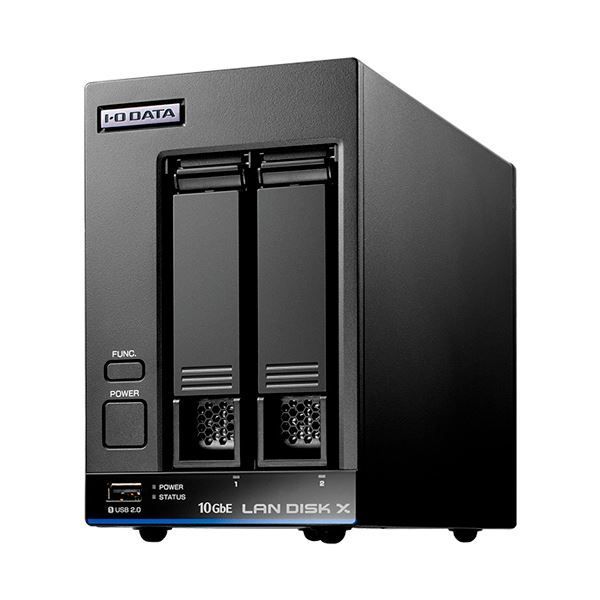 アイオーデータ10GbE＆マルチギガビット Linux 法人2ドライブNAS 5年保証 データ復旧 8TB HDL2-XA8B1台
