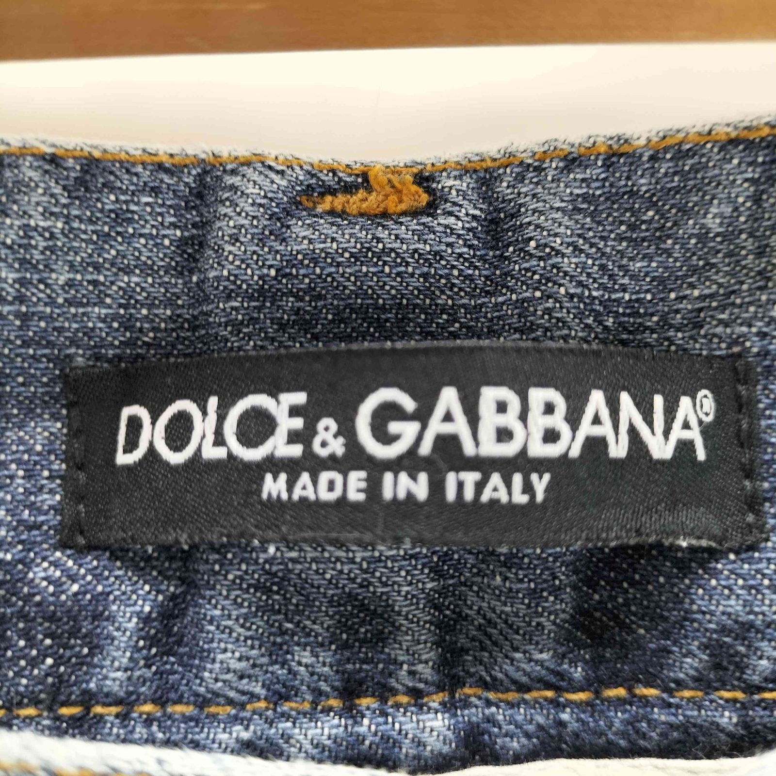 激レア DOLCE&GABBANA パイソンデニム ドルチェアンドガッバーナ DOLCE&GABBANA パイソンロゴプレート