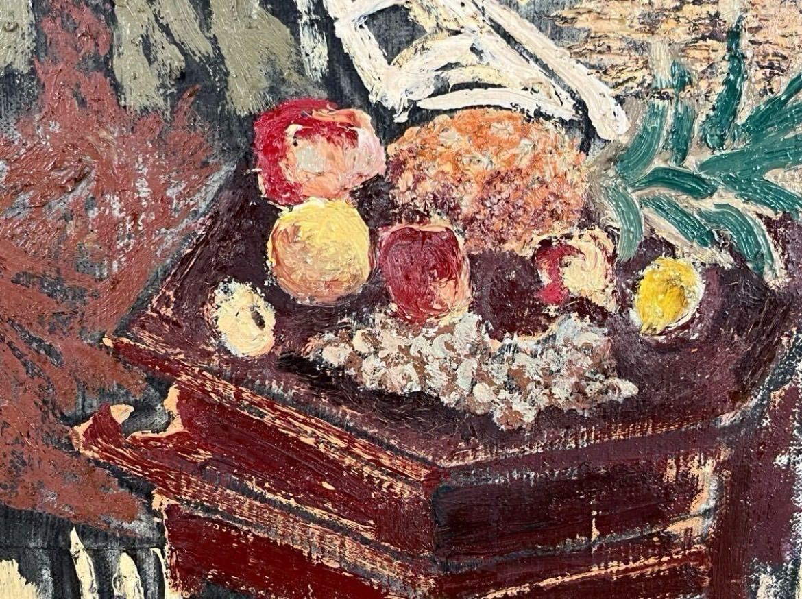作家印あり　1932　物故日本作家　初期油彩　風景画　油絵　美術品 手描き油絵》田所 洋油絵額F6金 「富士・忍野」 - 絵画や