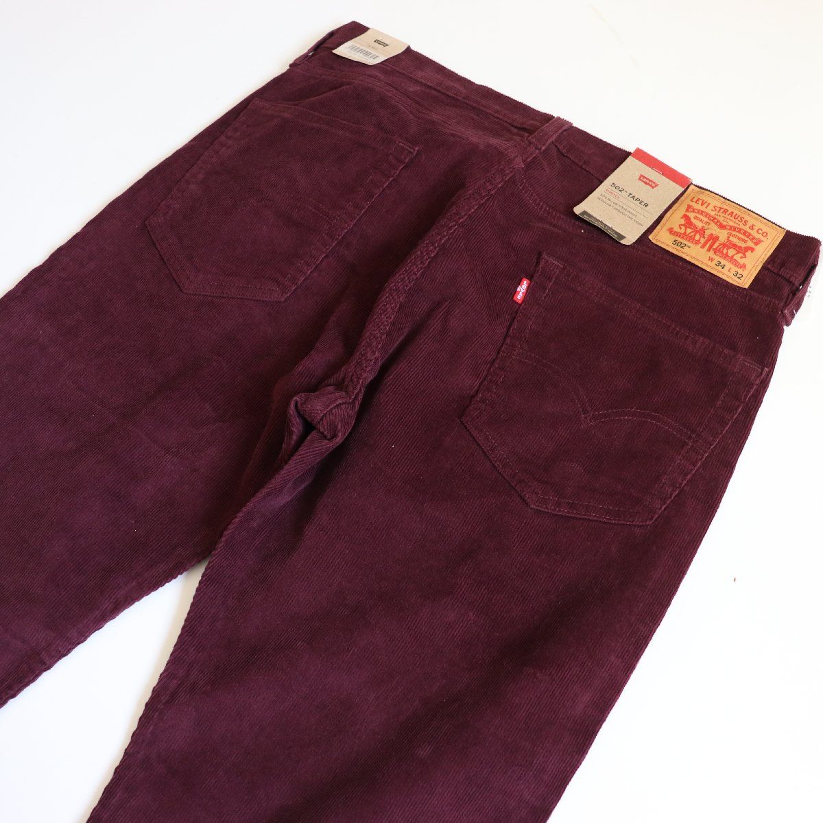 リーバイス Levis 502 TAPER 新品 メンズ ストレッチ 秋冬用 コーデュロイ テーパード ロングパンツ 34インチ[29507-1447-34]四 弐QWER
