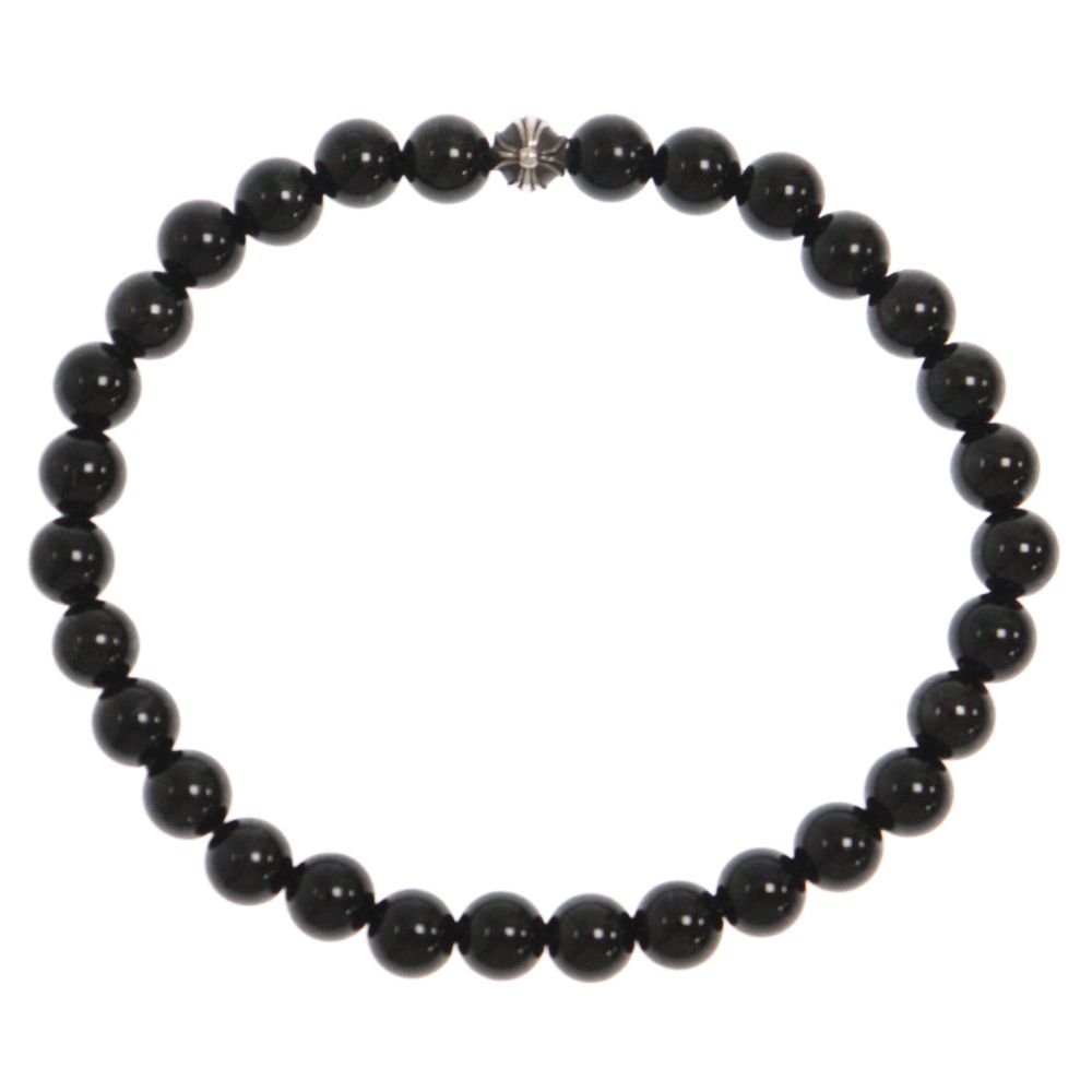 CHROME HEARTS (クロムハーツ) 6mm BEAD ビーズ ブレスレット シルバー/ブラック