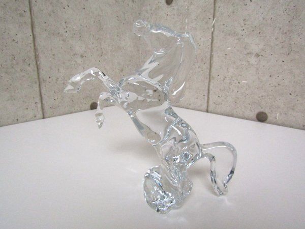 バカラ　走る馬 箱付き】 □展示品□Baccarat/バカラ□いななく馬□クリスタル