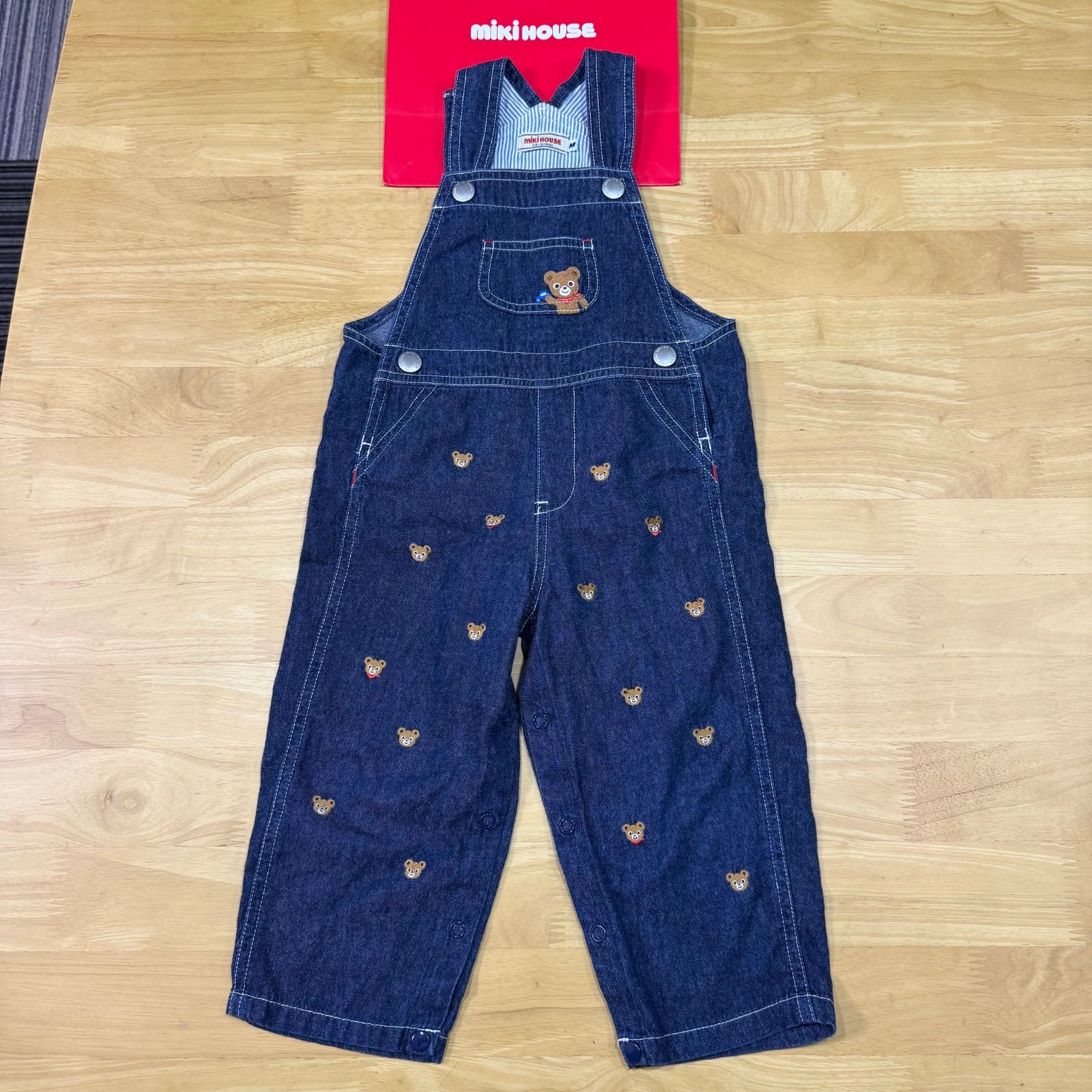 ミキハウスオーバーオール◎美品◎サイズ80〜90 - メルカリ