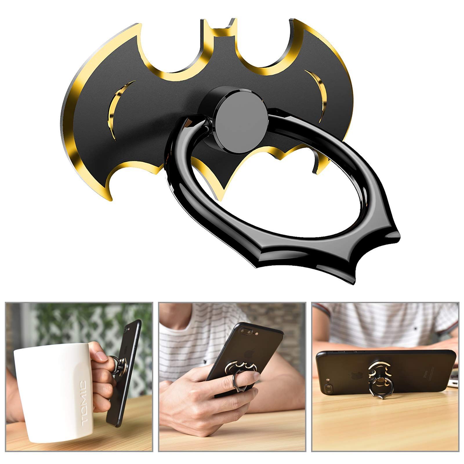 特価セール】OATSBASF バンカーリング ブラック 薄型 スマホリング  