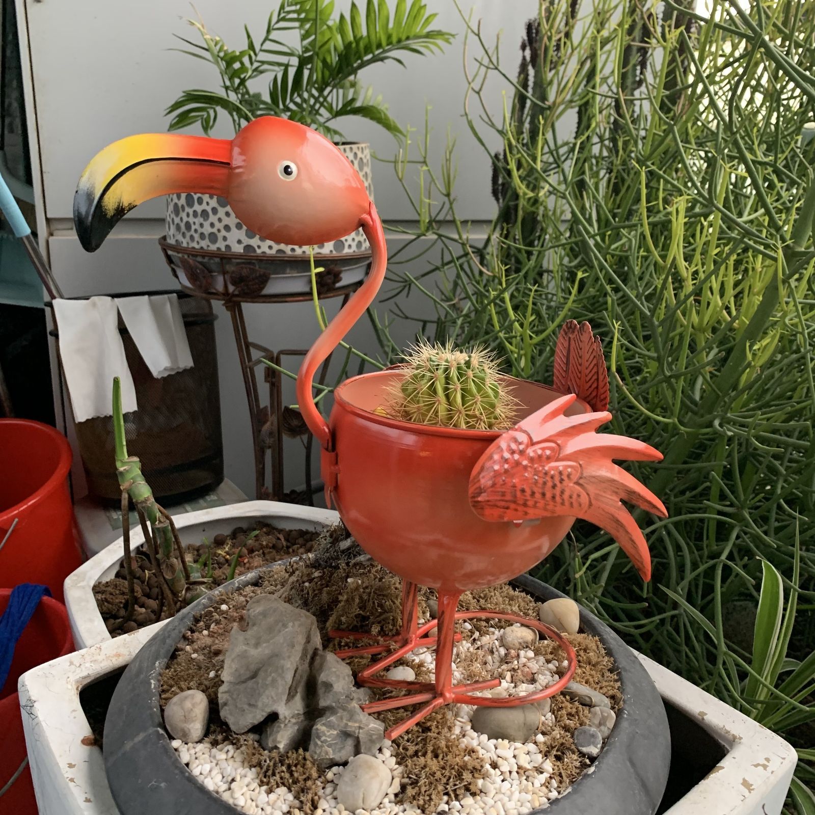 プランター 鉢植え 植木鉢 ガーデニング フラミンゴ 鳥 トリ