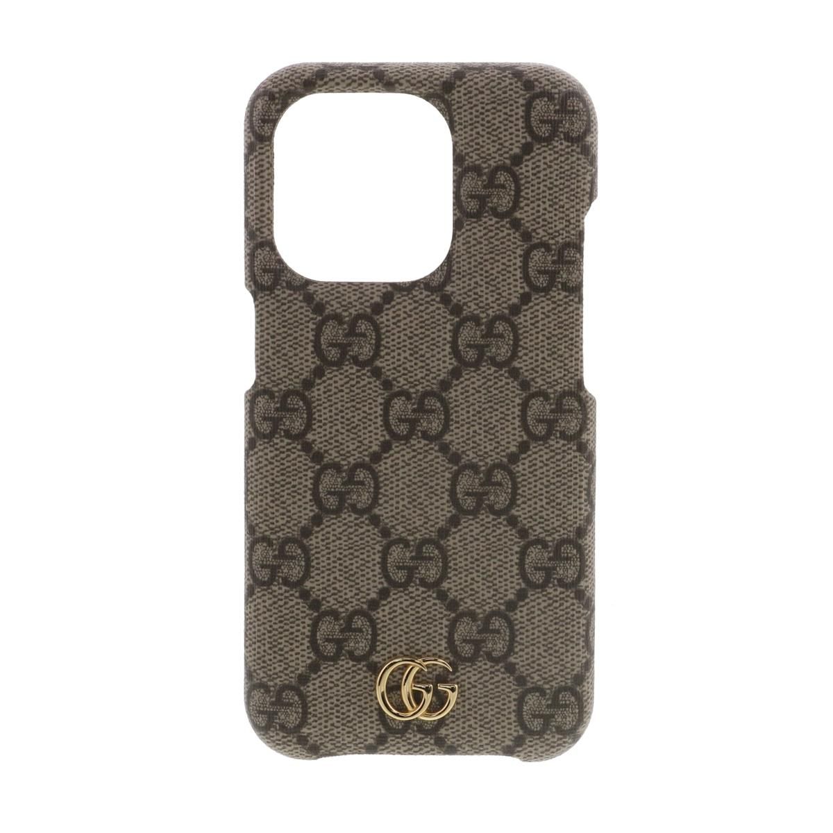 中古】 GUCCI （グッチ） ｵﾌｨﾃﾞｨｱ IPHONE 15 PRO ｹｰｽ 小物 携帯ｹｰｽ GG 