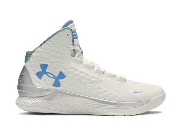 UNDER ARMOUR CHARGED FOAM CURRY 1 'SURPRISE PARTY' アンダーアーマー チャージド フォーム カリー 1 スプラッシュ パーティ 【MEN'S】 white/silver/blue 1286288-100