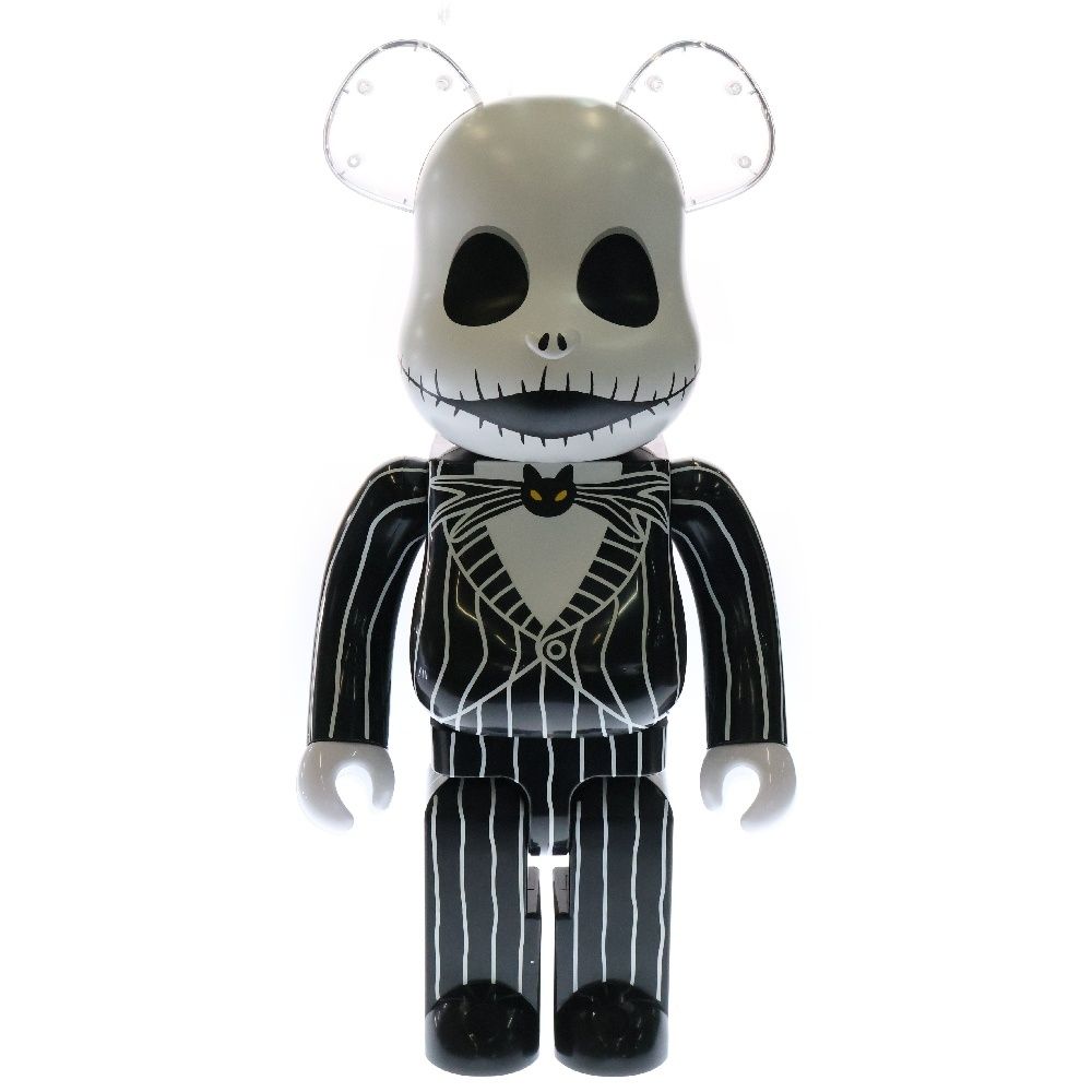 MEDICOM TOY メディコムトイ BE RBRICK×Disney WELCOME TO HELLOWEEN TOWN Jack Skellington 1000% ジャック スケリントン ブラック|ホワイト ベアブリック フィギュア