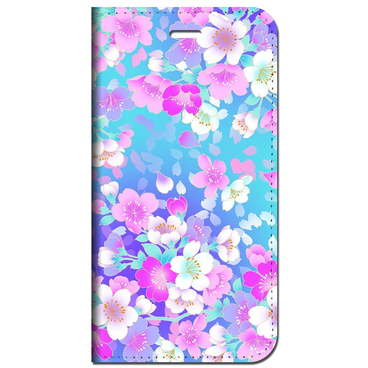 iPhone14 他 手帳型 ケース 水面桜流し ☆ iPhone SE 8 13 12 他 iPhone