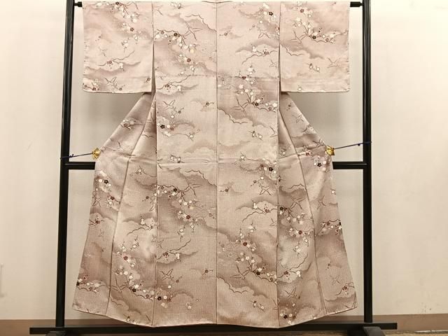 平和屋着物■豪華振袖　飛鶴花車文　暈し染め　金銀彩　正絹　逸品　DAAS9332ma